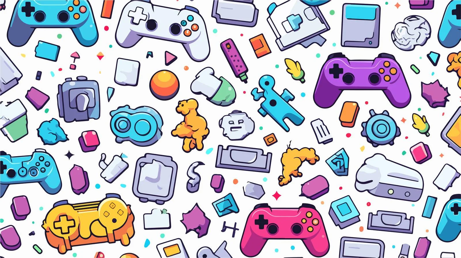 Pixel Game Style Outline Pattern — free download from Dotvec