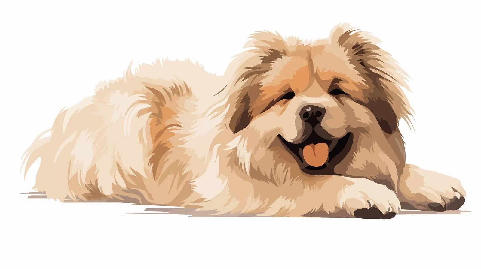 Adorable South Russian Shepherd Breed Shaggy Dog — free download from Dotvec