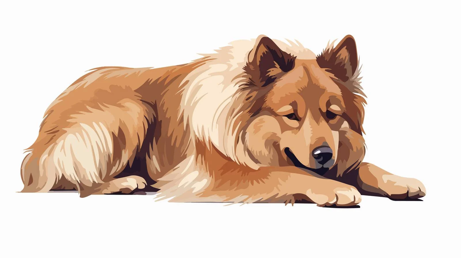 Fluffy South Russian Shepherd Dog Portrait — free download from Dotvec