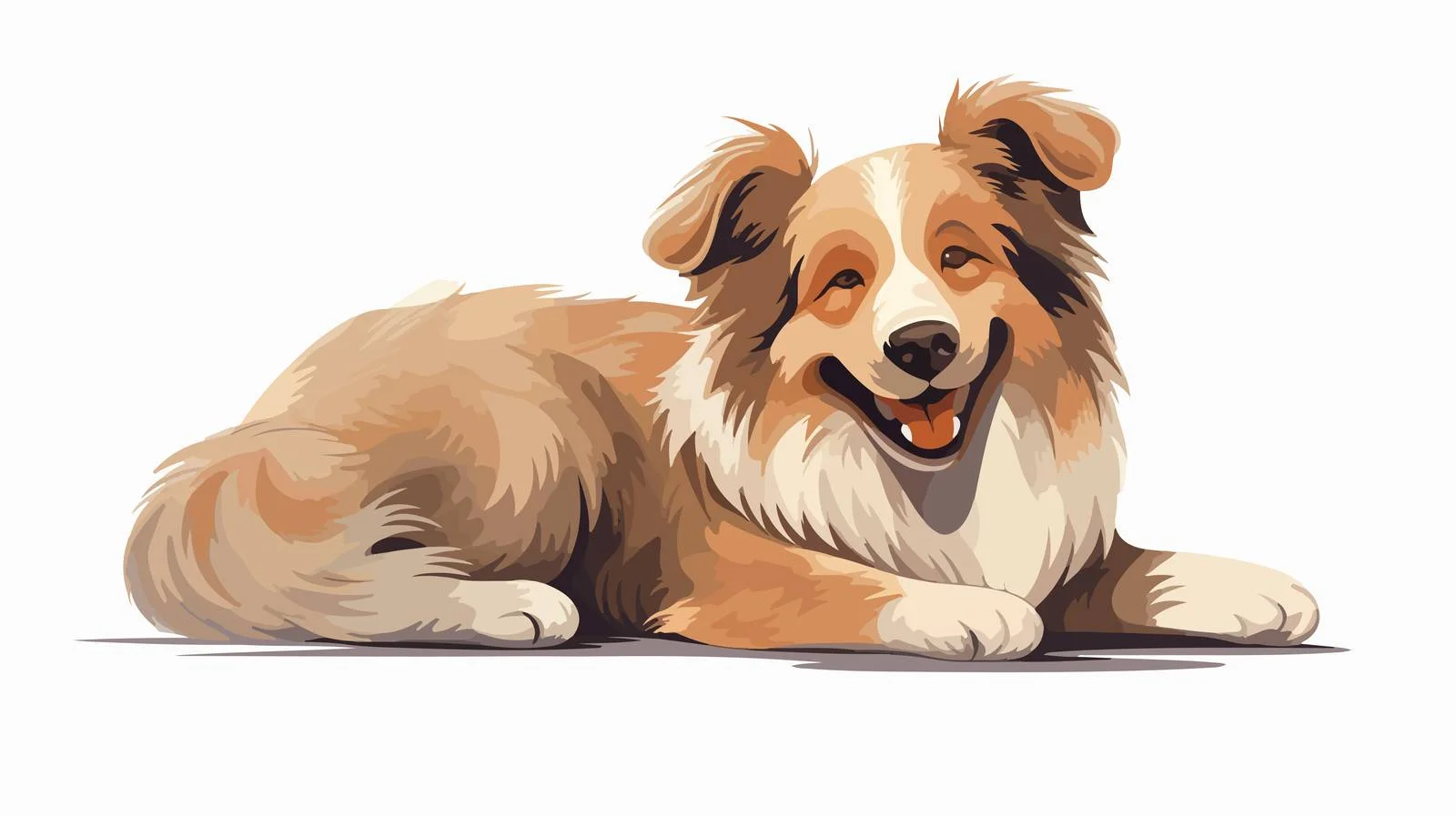 Fluffy South Russian Shepherd Dog Portrait — free download from Dotvec