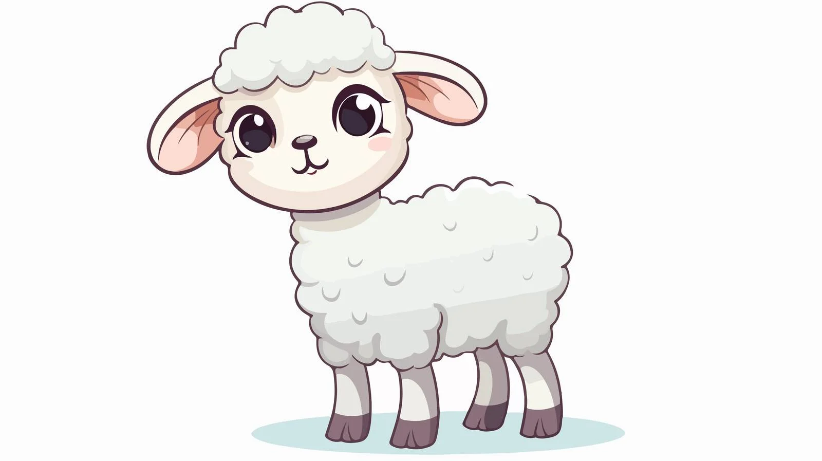 Adorable Sheep Lamb Cartoon Vector Illustration — free download from Dotvec