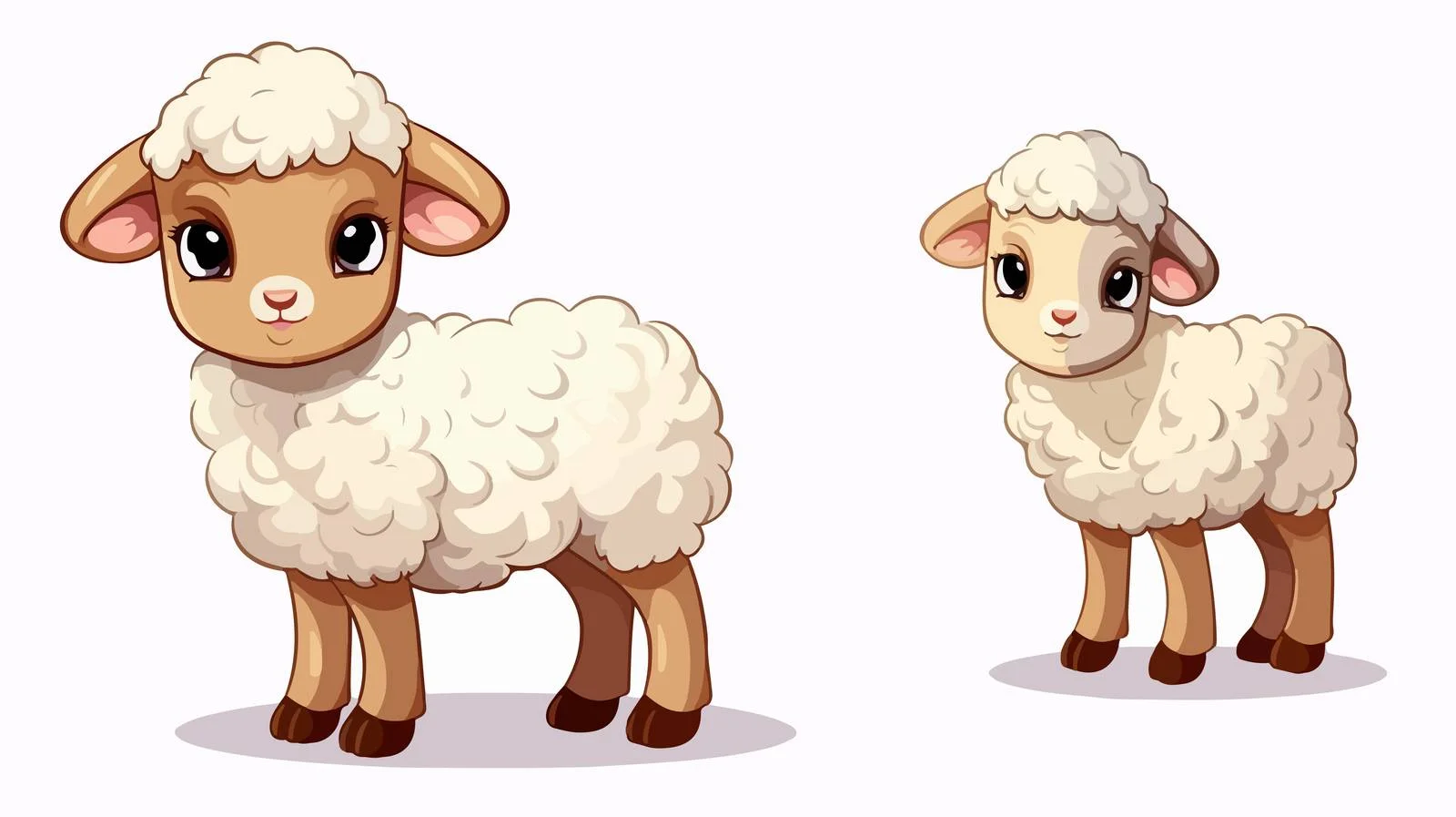 Adorable Sheep Cartoon Illustration — free download from Dotvec
