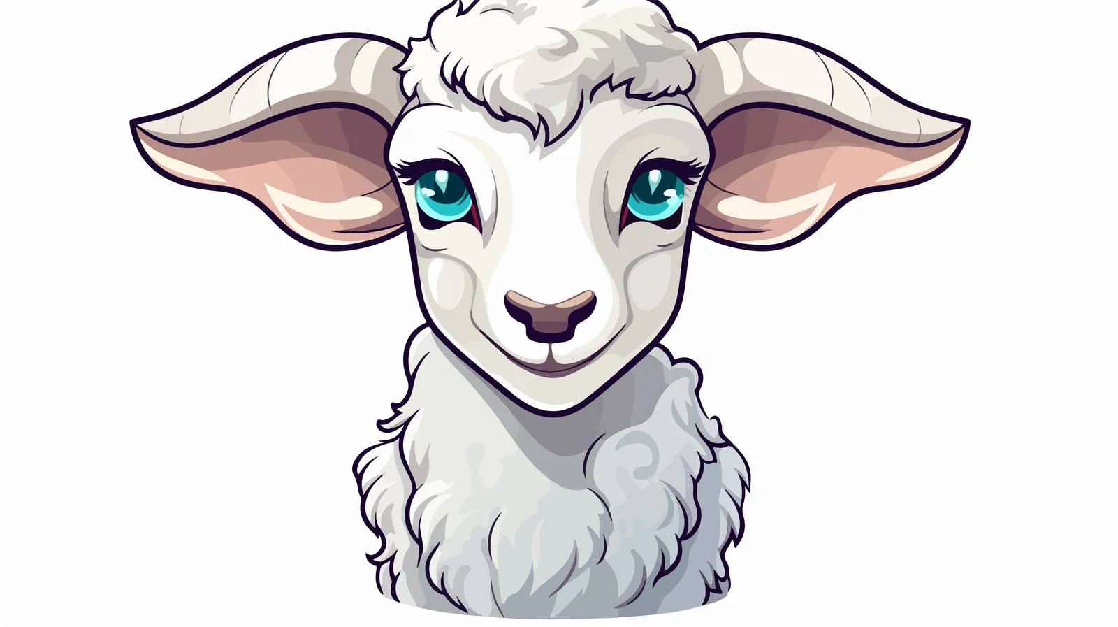 Adorable Sheep Cartoon Illustration — free download from Dotvec