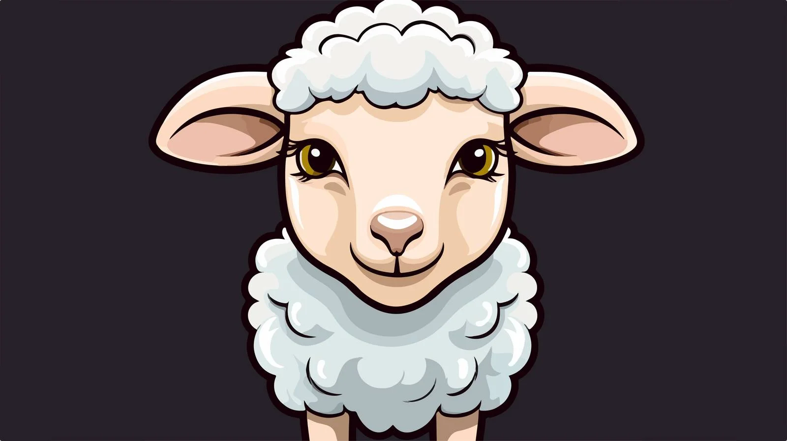 Adorable Lamb Cartoon Illustration — free download from Dotvec