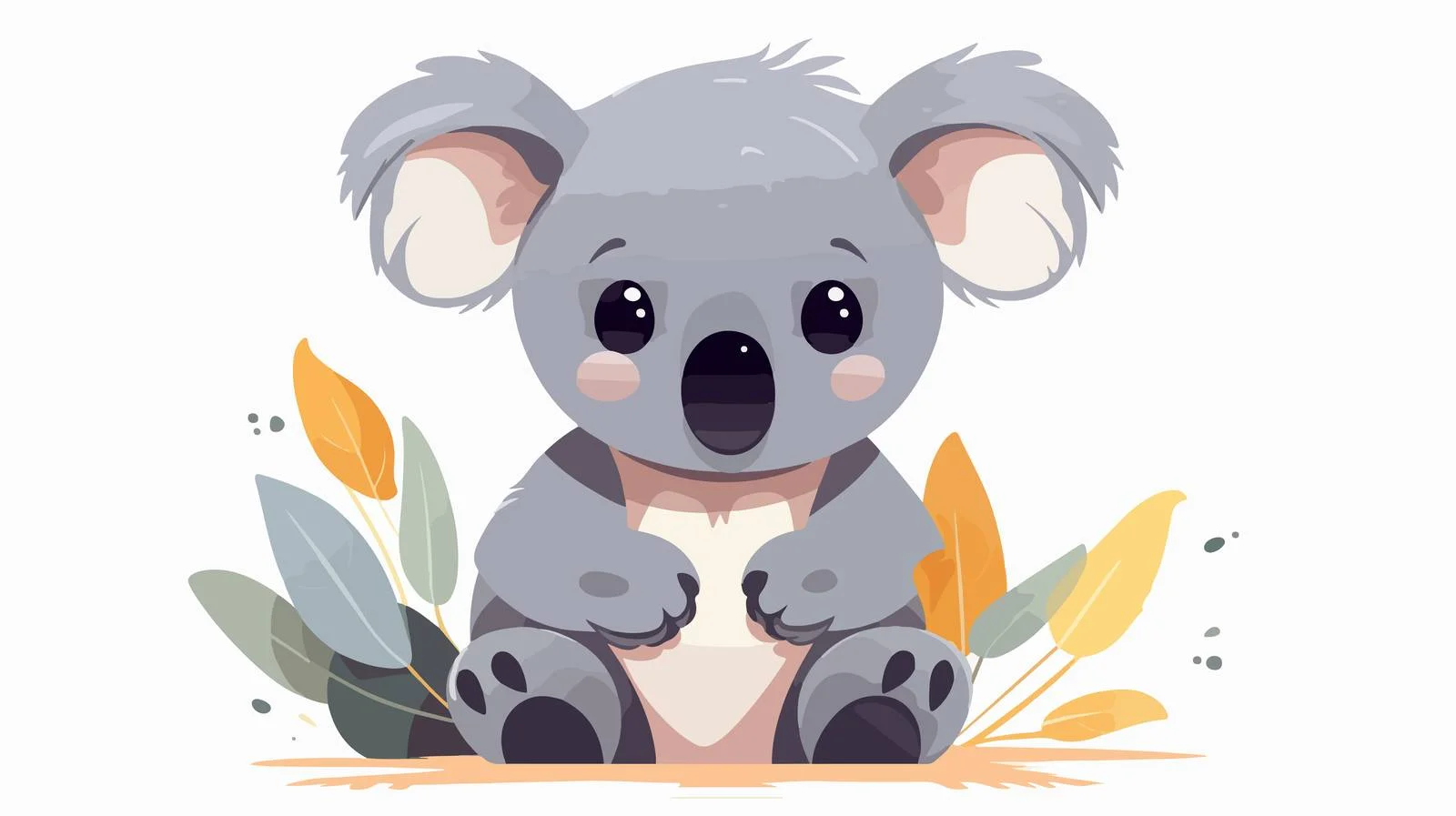 Playful baby koala in lush jungle — free download from Dotvec