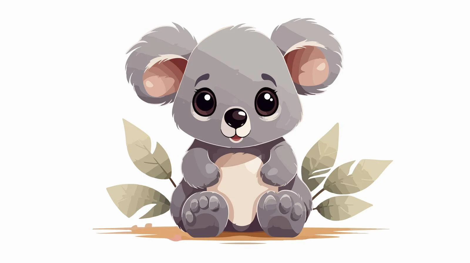 Playful small koala: Jungle humor vibe — free download from Dotvec