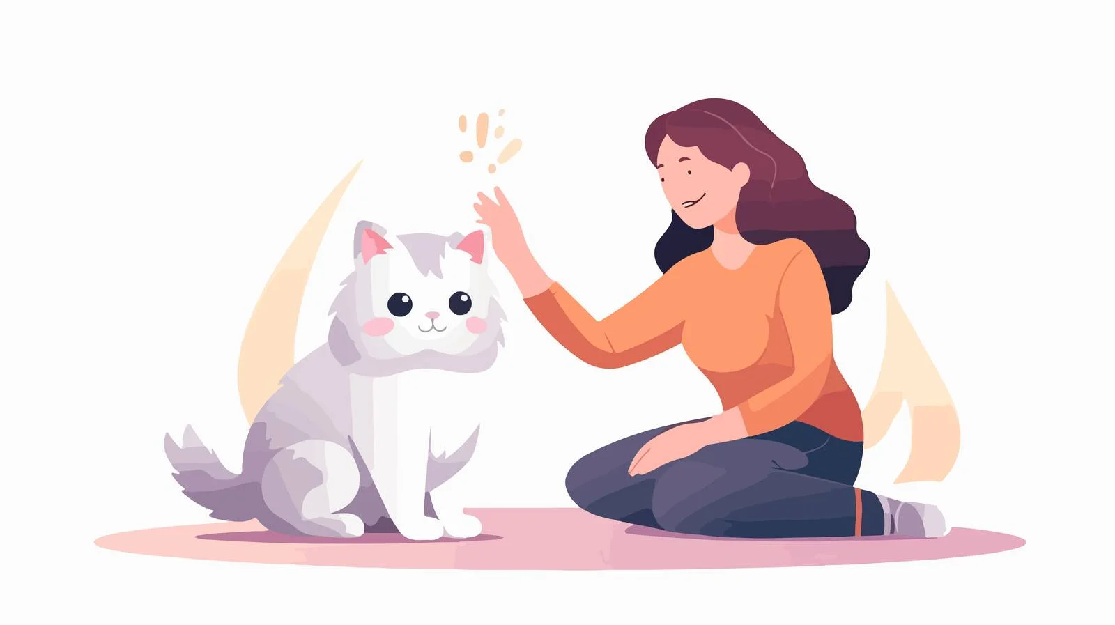 Intelligent feline high-fiving human palm – free high five image from Dotvec