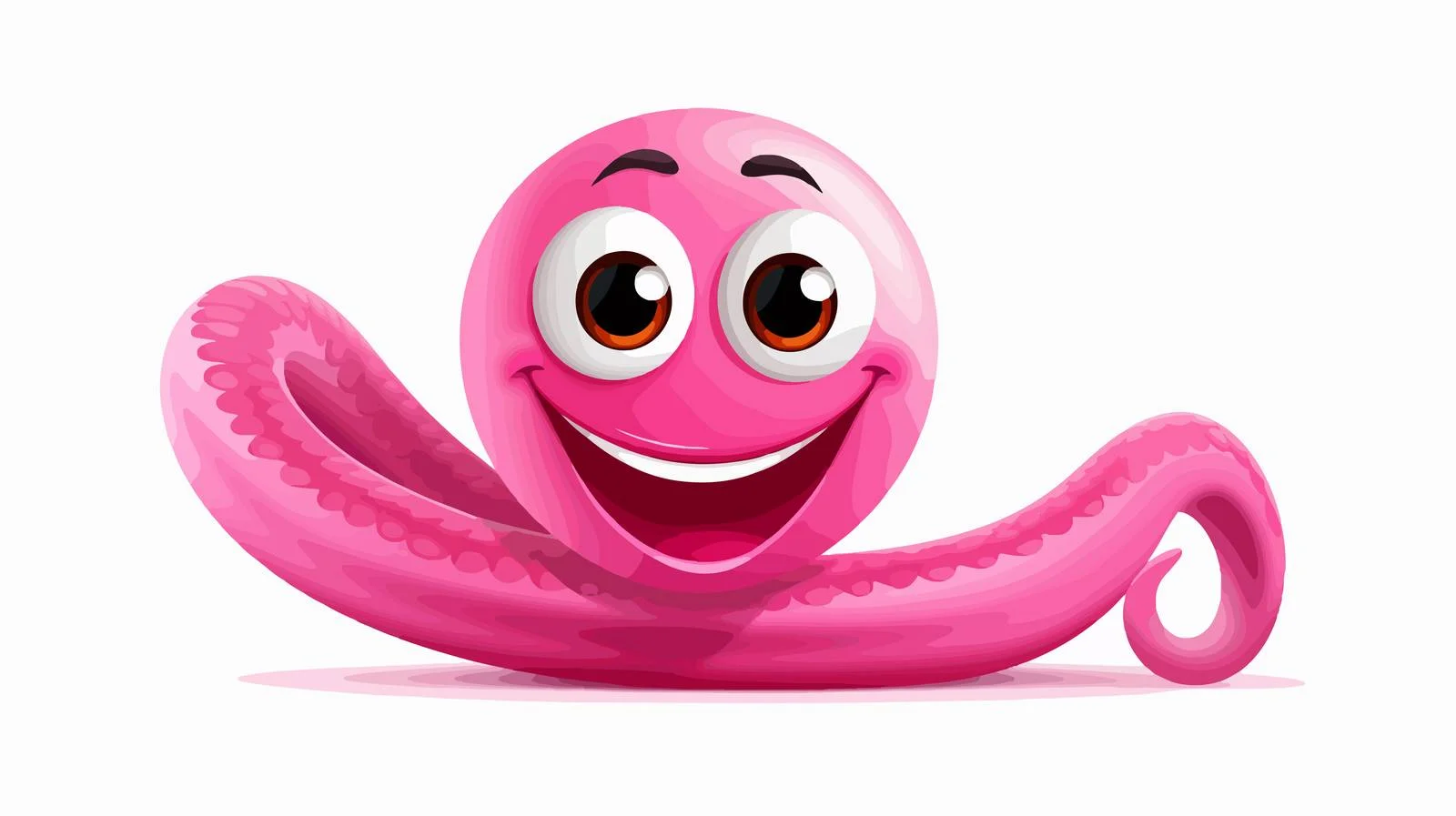 Pink Worm Cartoon Vector Illustration — free download from Dotvec