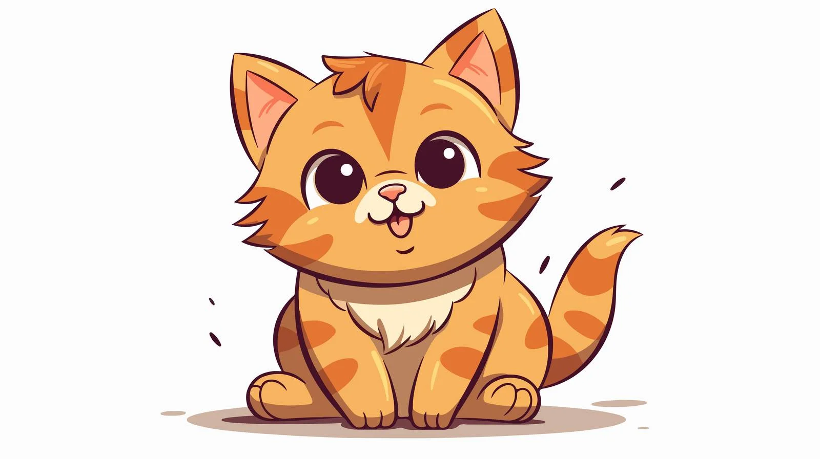 Adorable laughing feline with joyful expression — free download from Dotvec