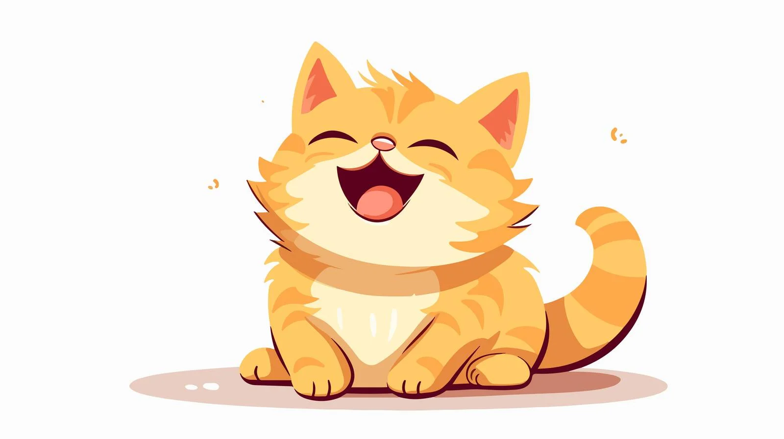 Adorable Kitty Sitting with Happy Expression — free download from Dotvec