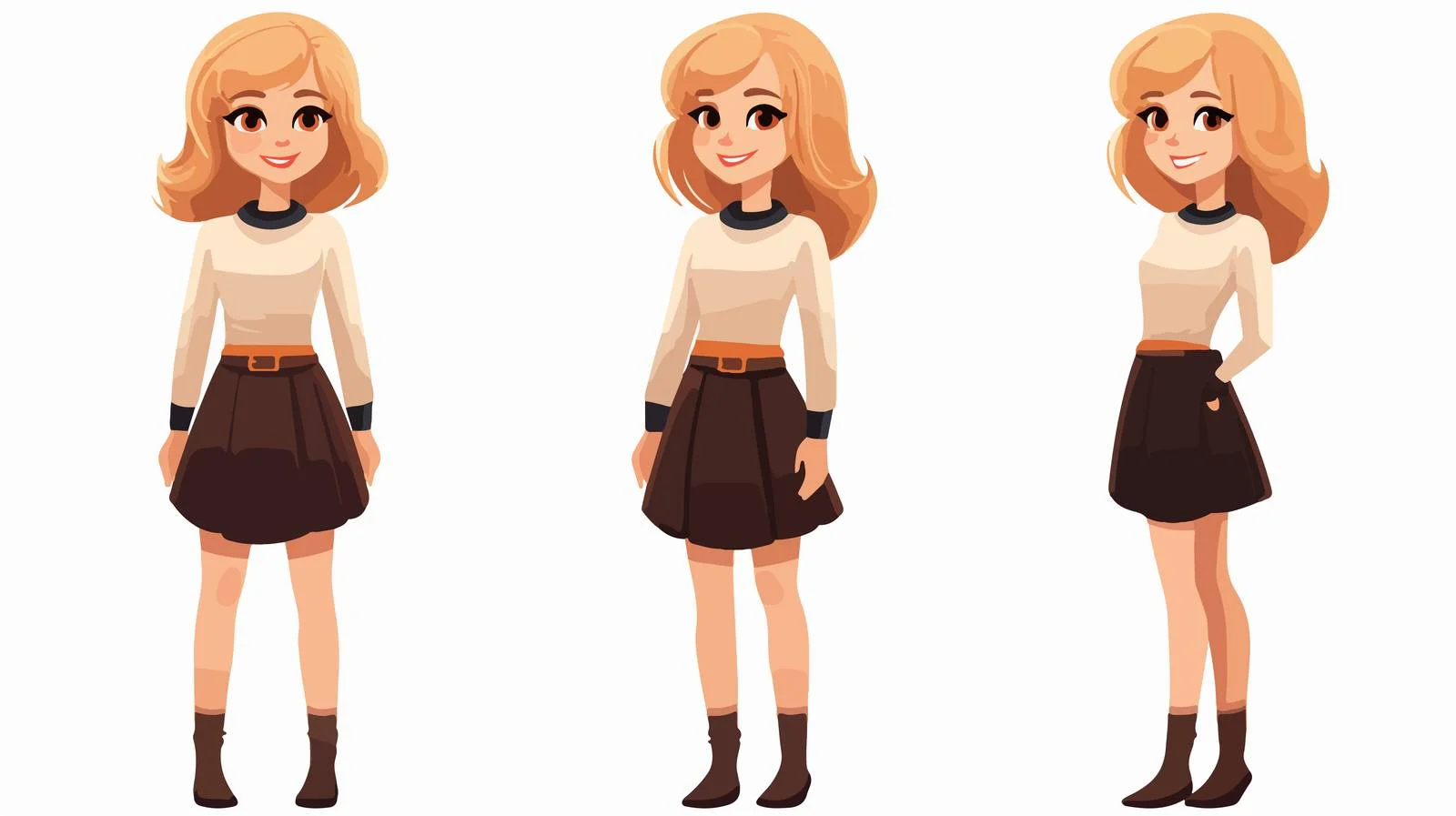 Adorable girl in stylish casual outfit — free download from Dotvec