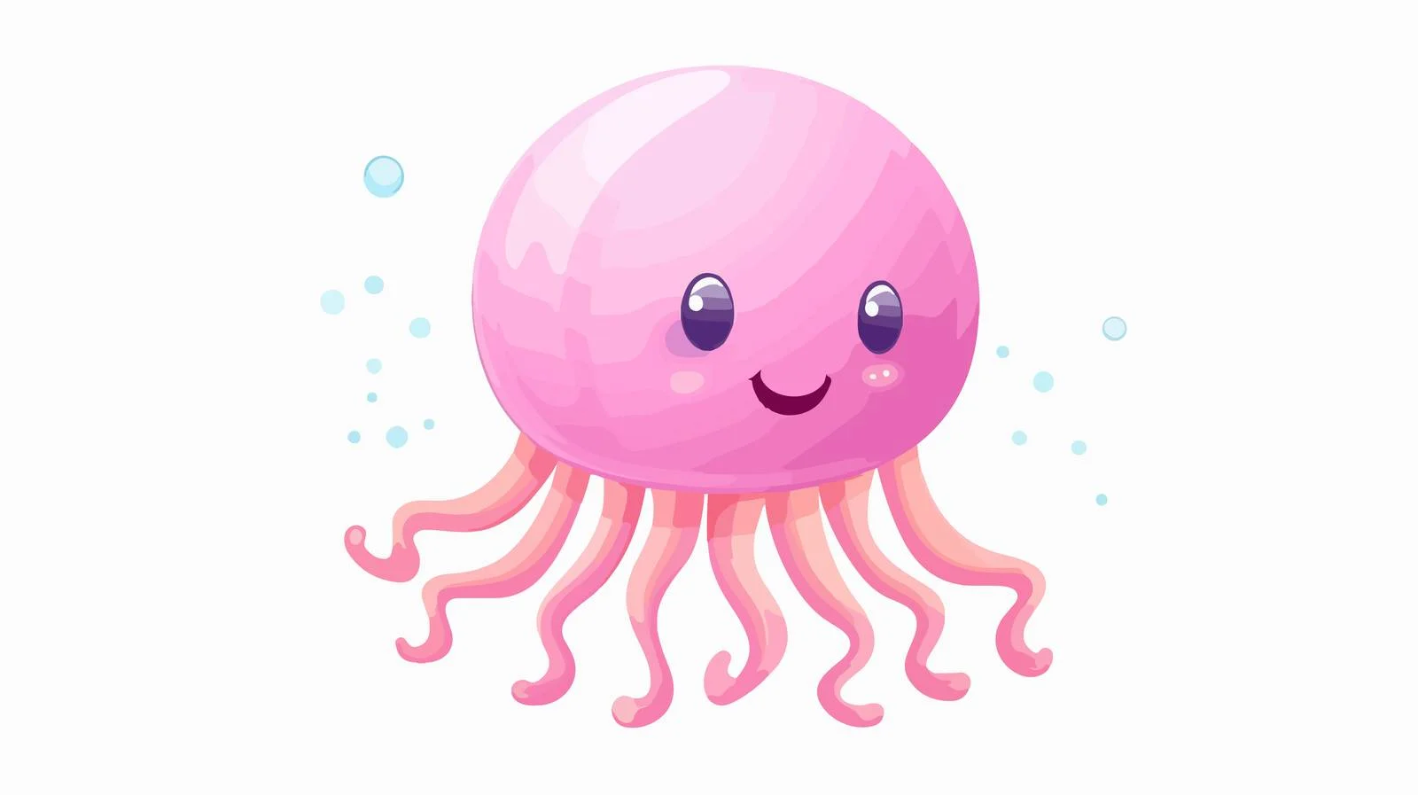 Delightful Jellyfish Smiling Underwater Scene — free download from Dotvec