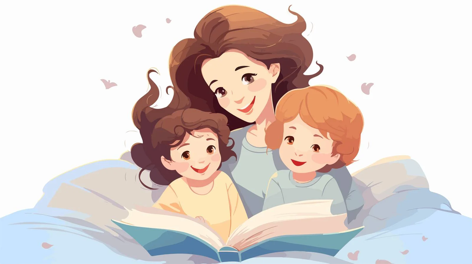 Delightful Mother and Daughter Relaxing in Pajamas — free download from Dotvec