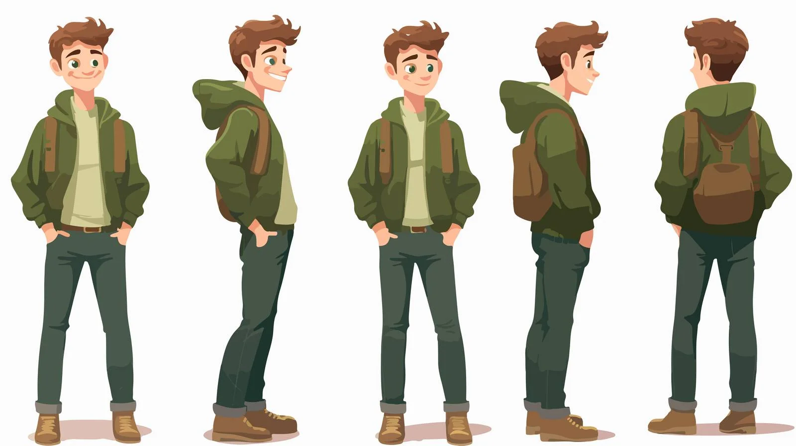 Joyful teenage boy in casual attire — free download from Dotvec