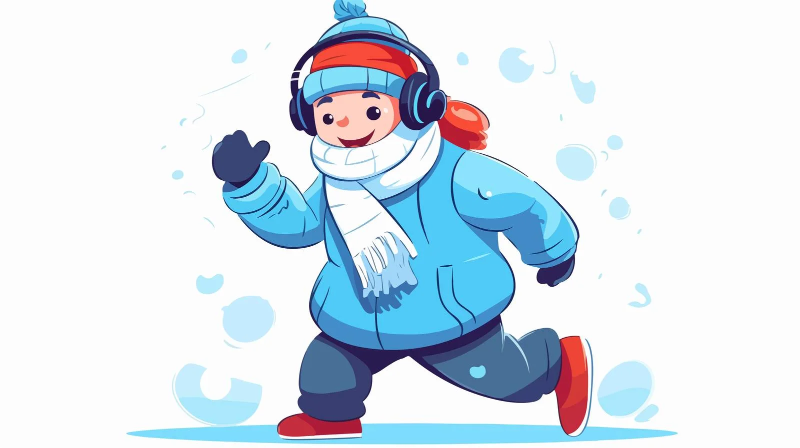 Adorable snowman ice skating to music — free download from Dotvec