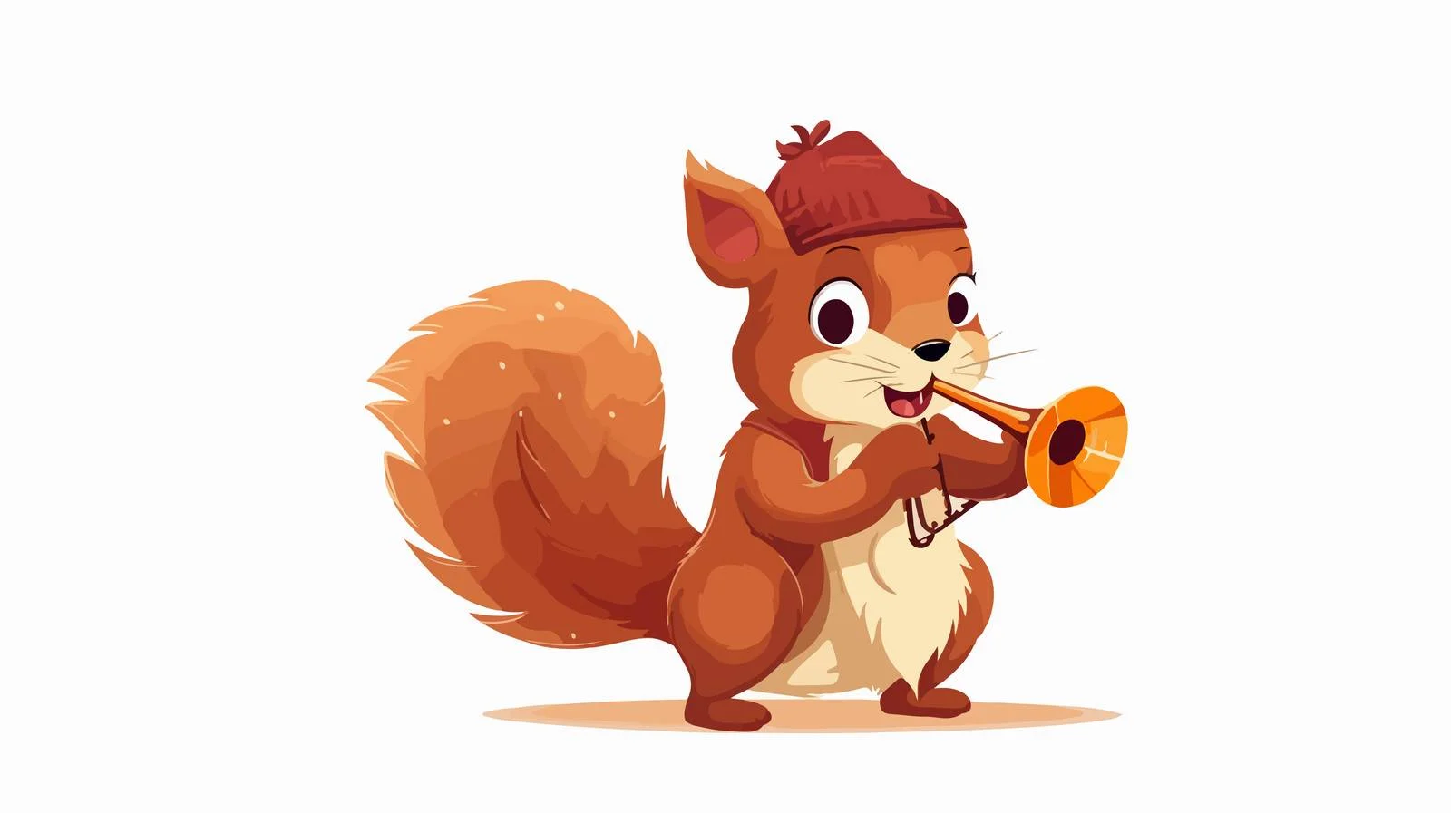 Adorable squirrel in quirky hat displaying banner — free download from Dotvec