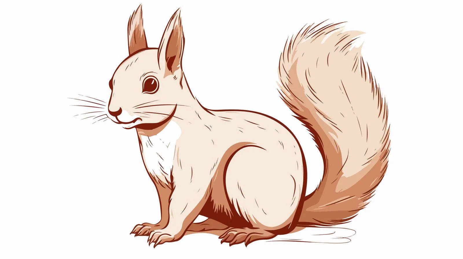 Adorable Squirrel Sketch — free download from Dotvec
