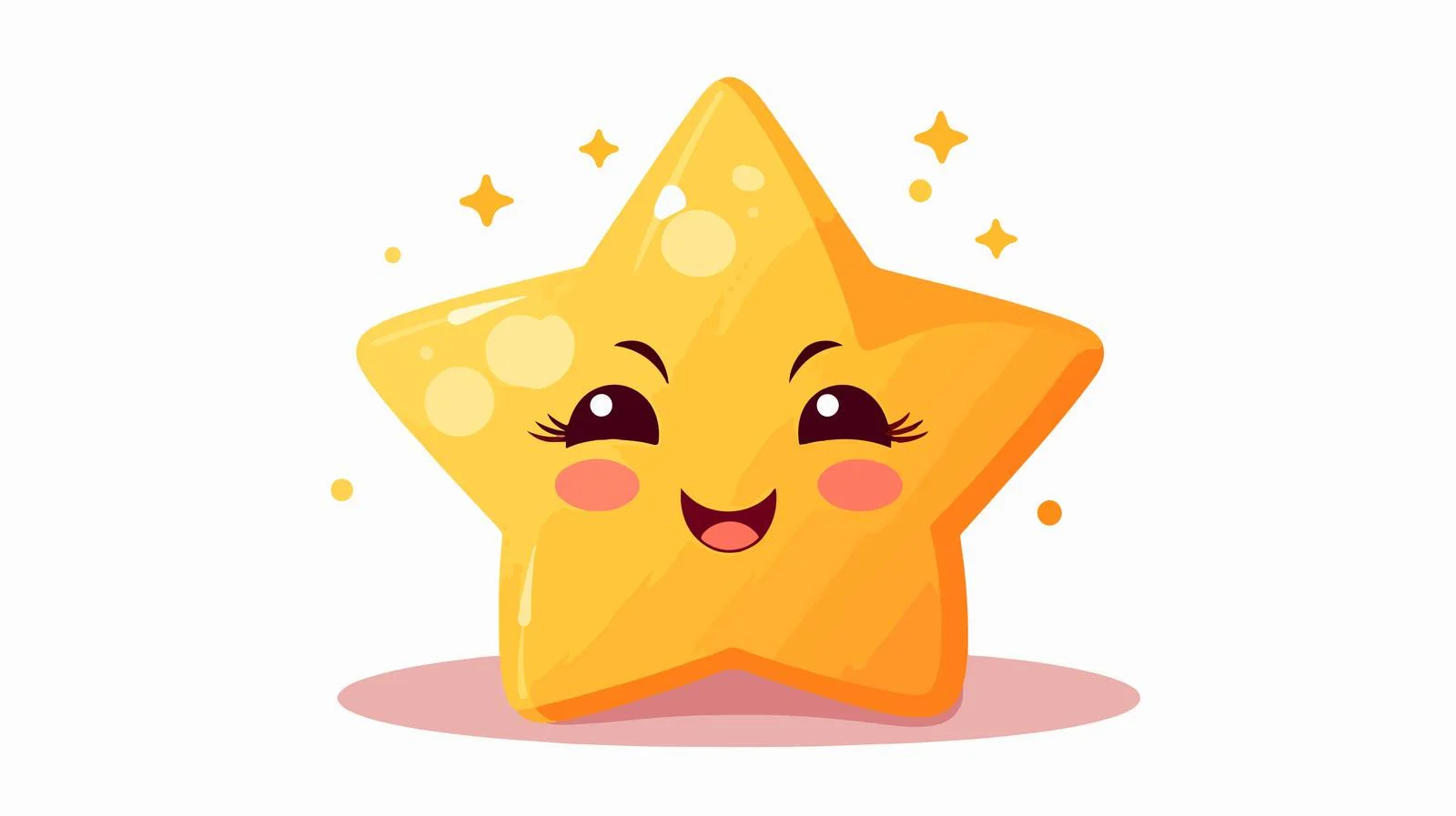 Cheerful Baby Star Character Smiling Brightly — free download from Dotvec