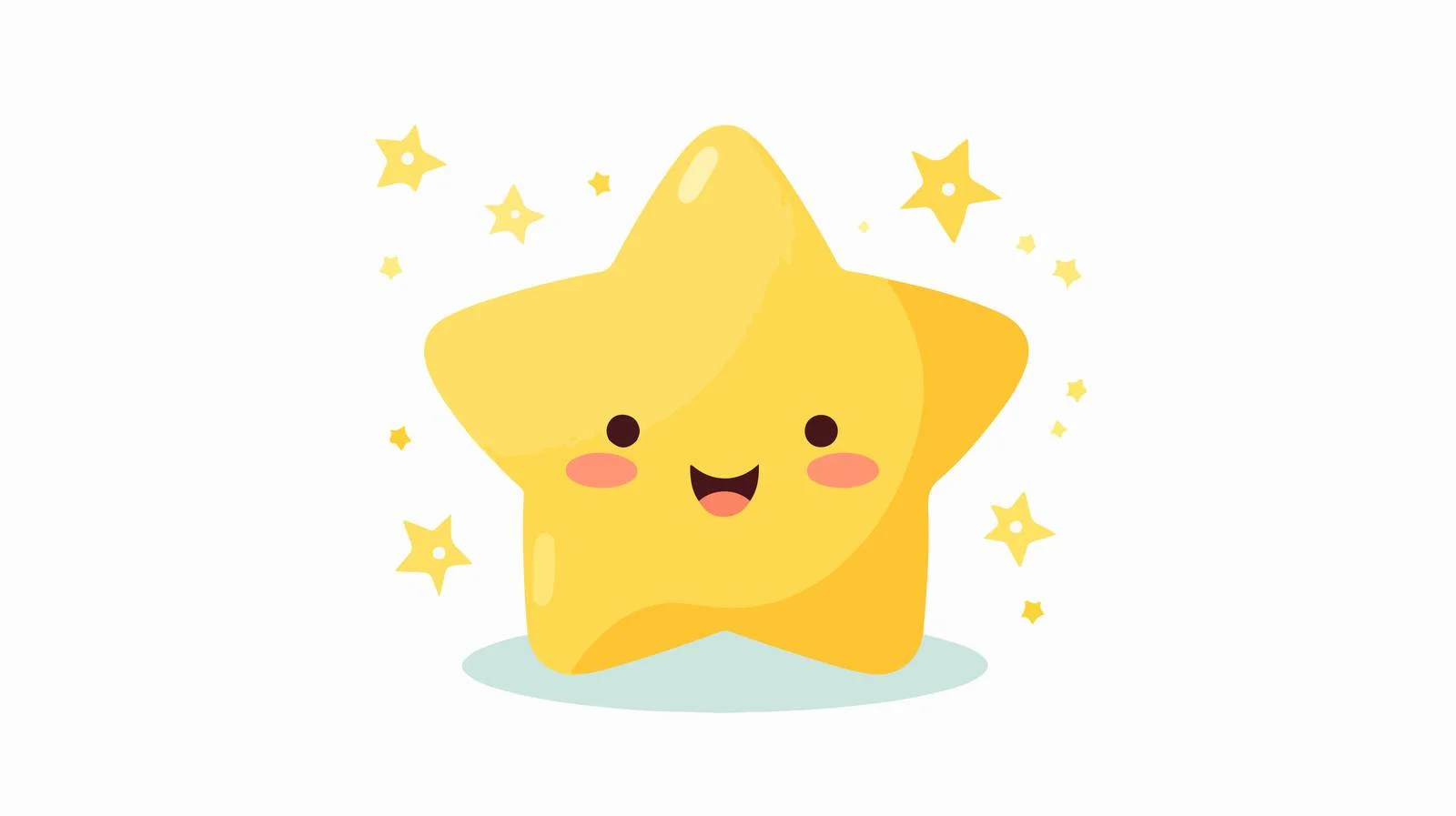 Cheerful Star Baby Character Smiling Brightly — free download from Dotvec