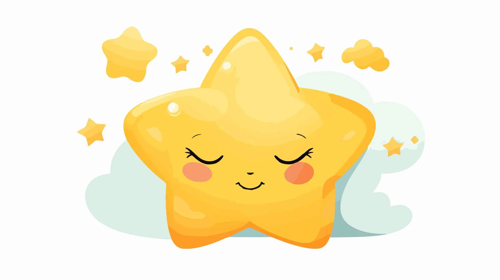 Cheerful Star Baby Character Smiling Brightly — free download from Dotvec