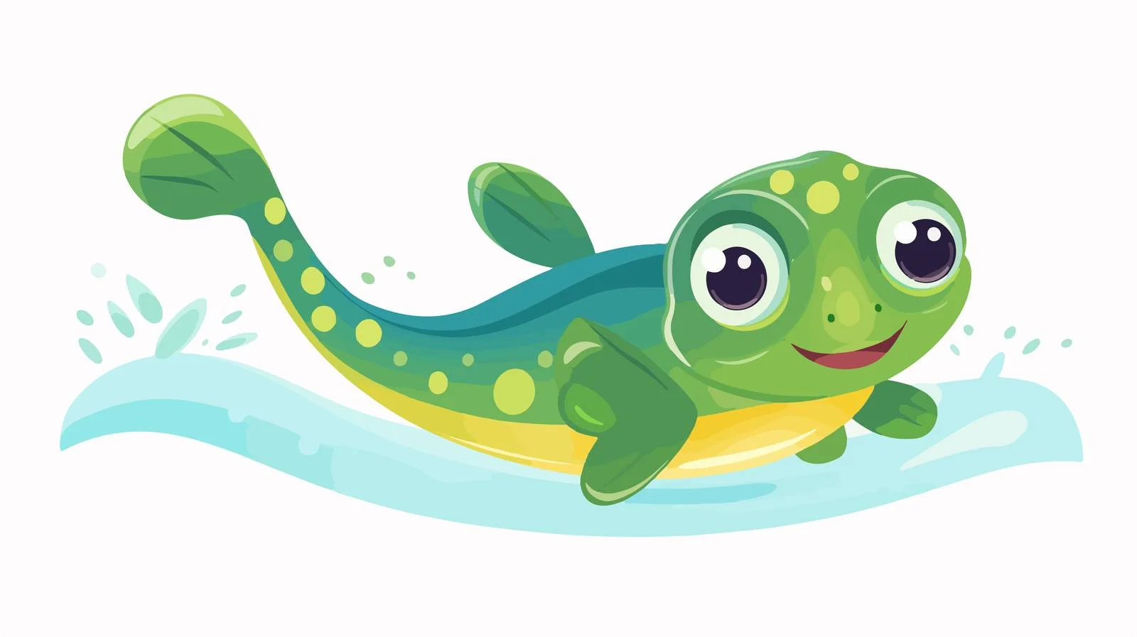 Adorable tadpole swimming peacefully, young froglet — free download from Dotvec