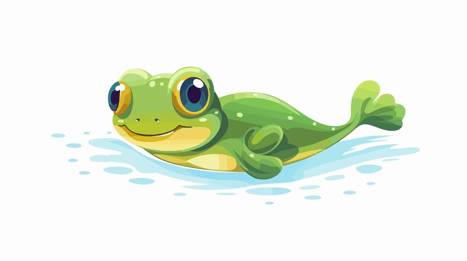 Adorable Tadpole Swimming: Young Frog Drifting — free download from Dotvec