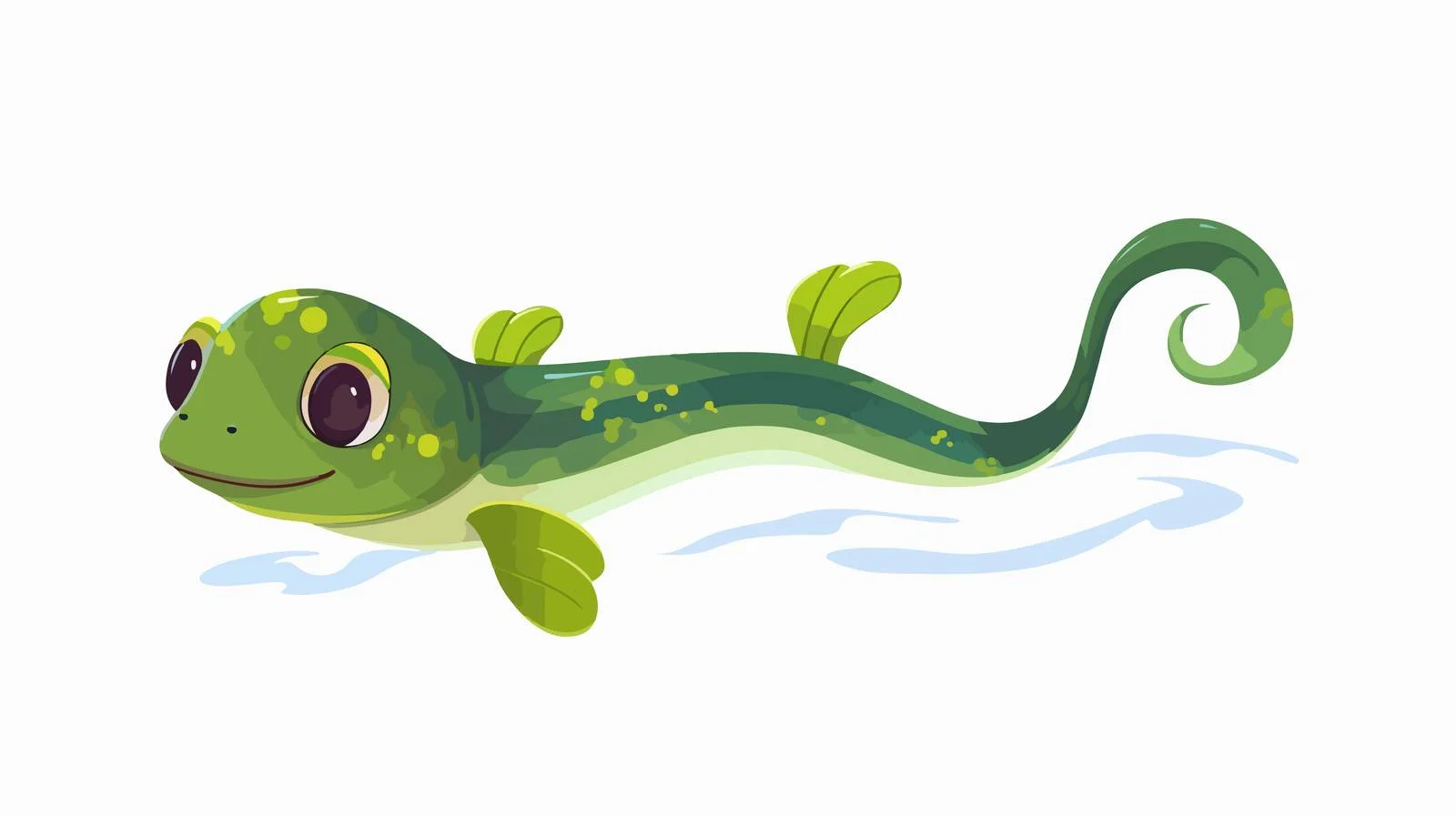 Adorable tadpole swimming, tiny frog fan — free download from Dotvec