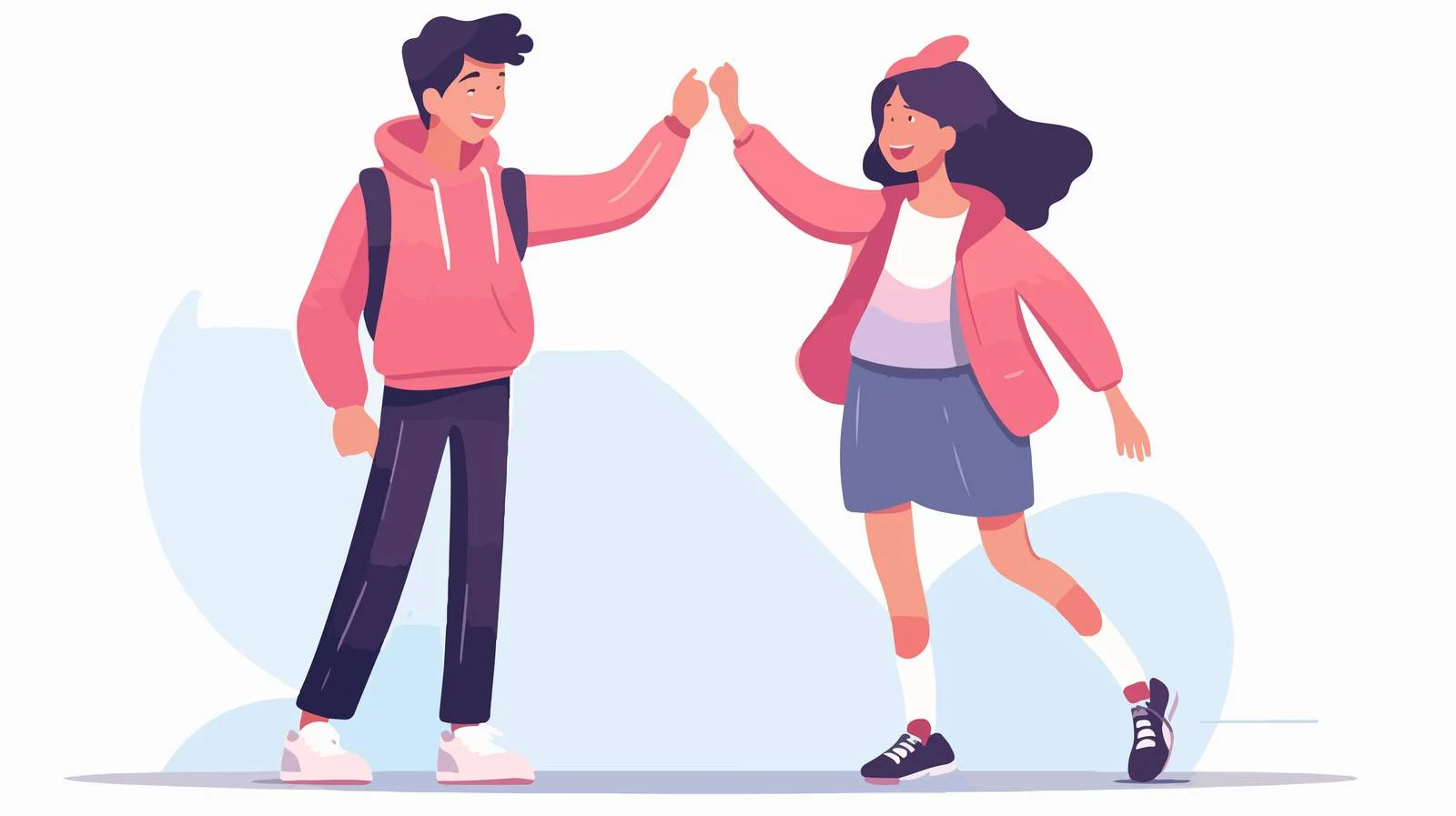 Adolescent amputee boy doing high five — free download from Dotvec