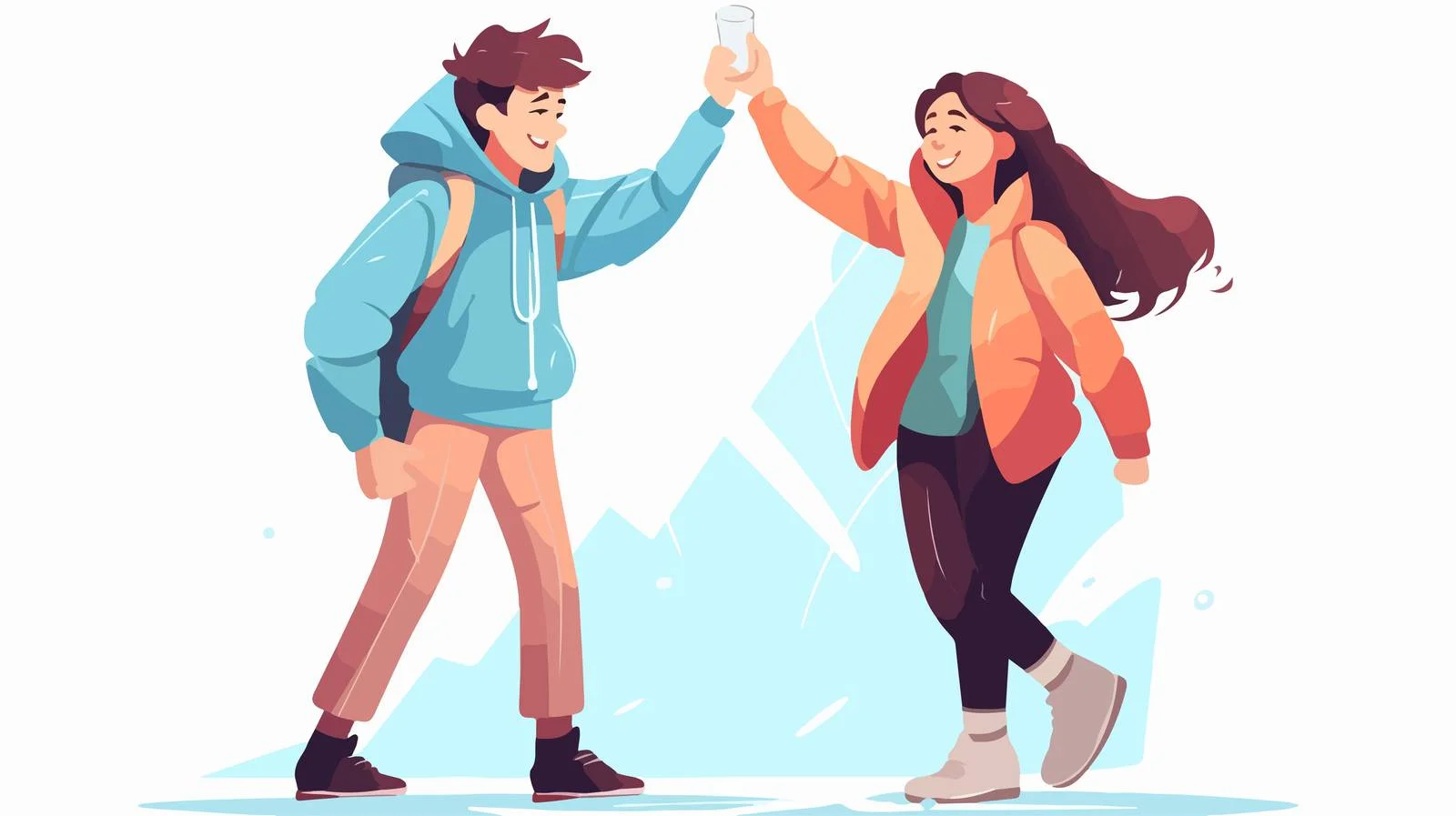 Adolescent boy with prosthetic legs offering high-five — free download from Dotvec