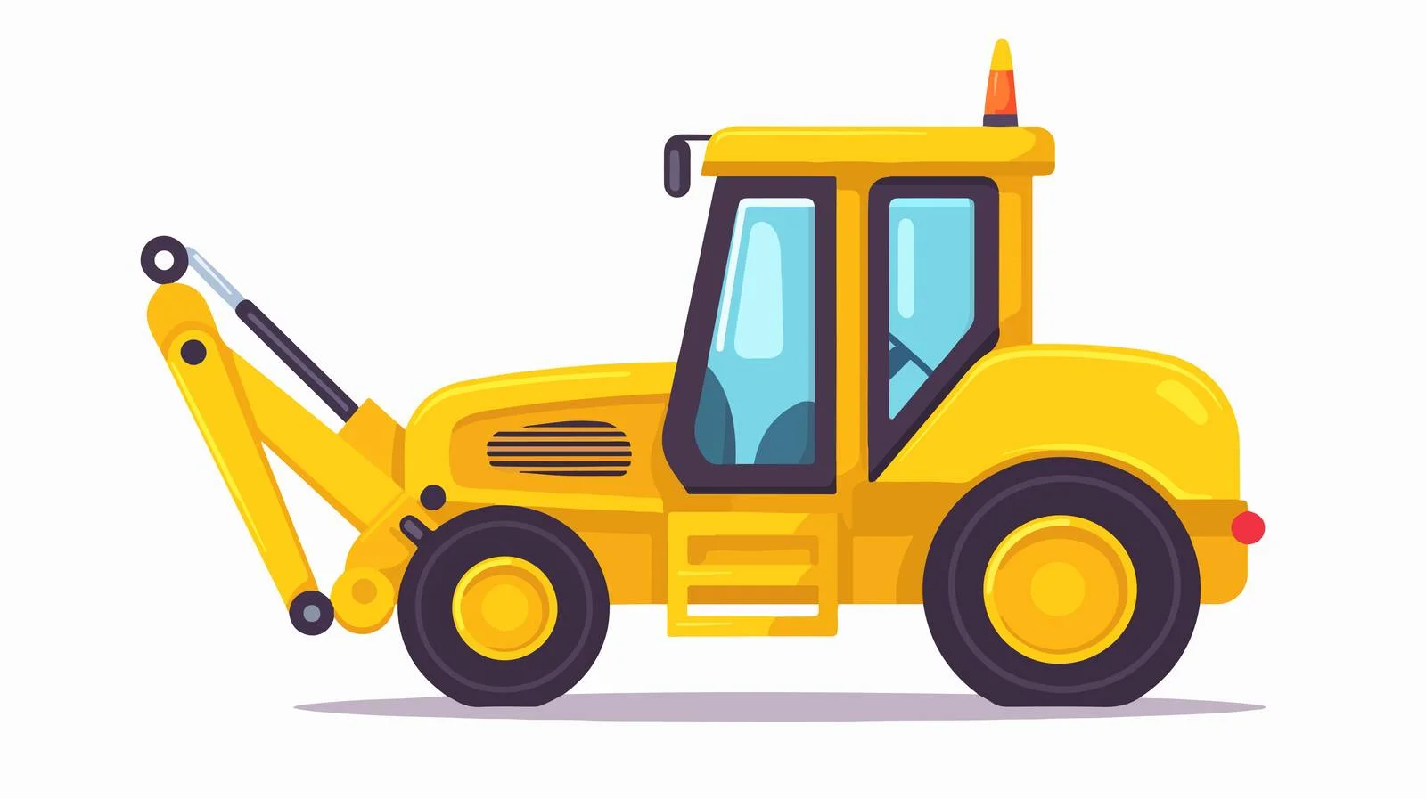 Adorable Construction Tractor with Ladle Dipper — free download from Dotvec