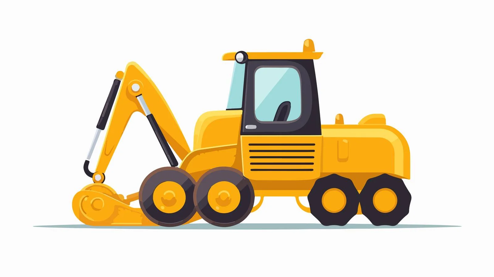 Charming Tractor with Ladle Dipper: Construction — free download from Dotvec
