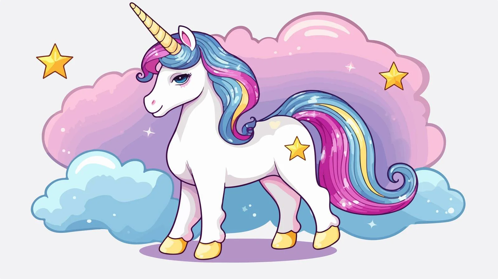 Magical Unicorn Cartoon Collection — free download from Dotvec