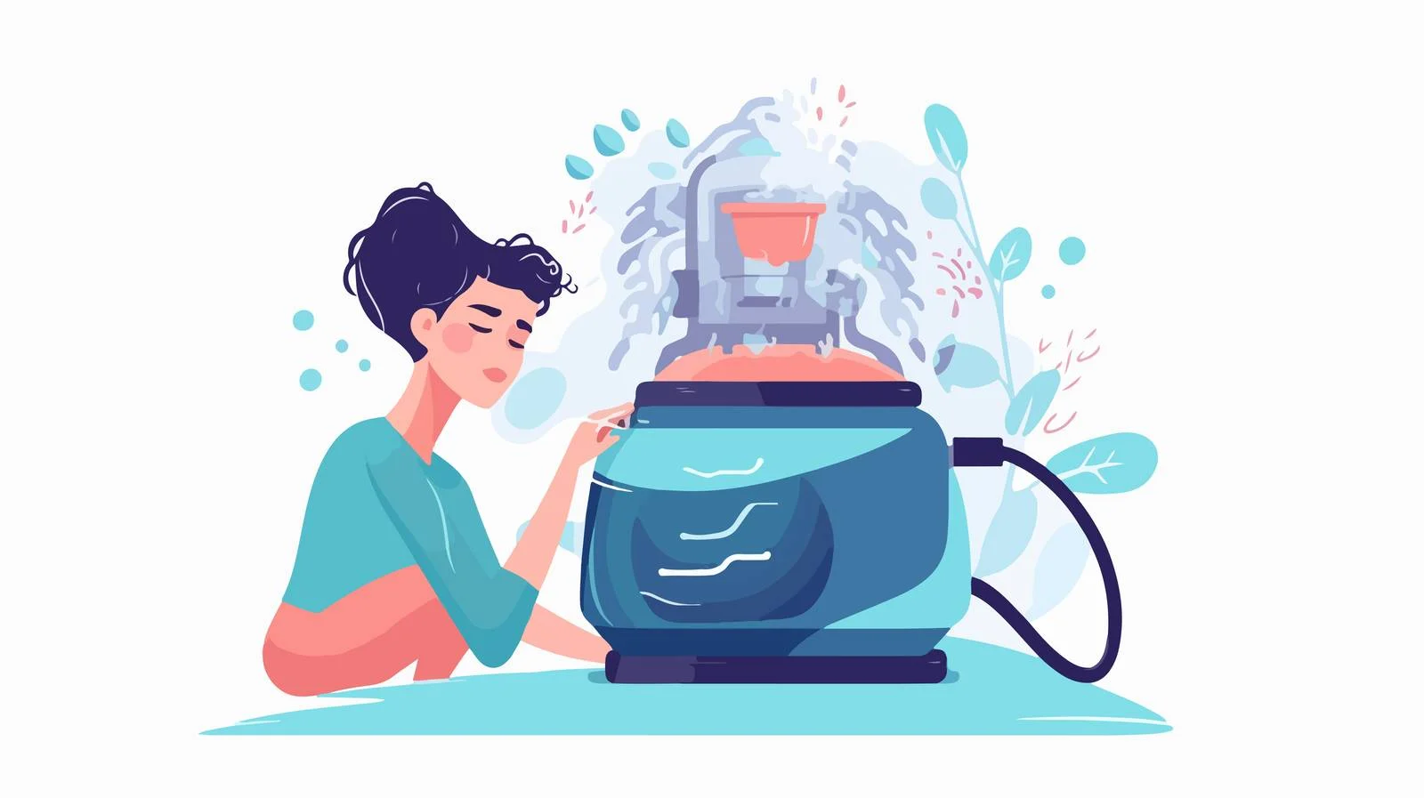 Efficient Woman Cleaning Room with Vacuum — free download from Dotvec
