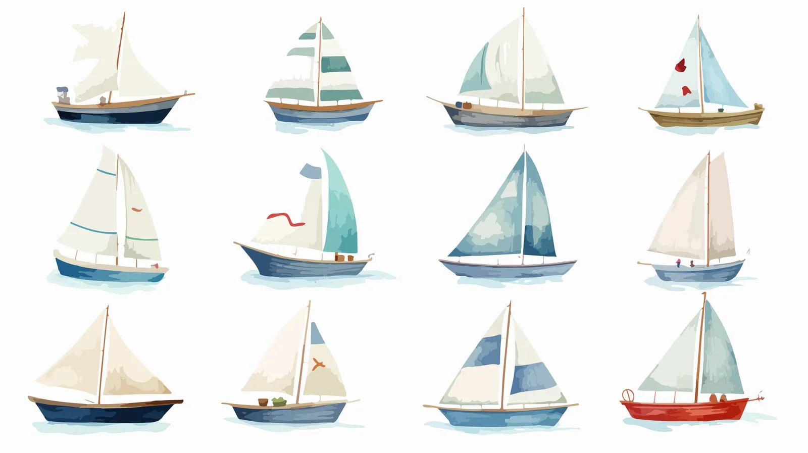 Charming sailing vessels on peaceful waters — free download from Dotvec