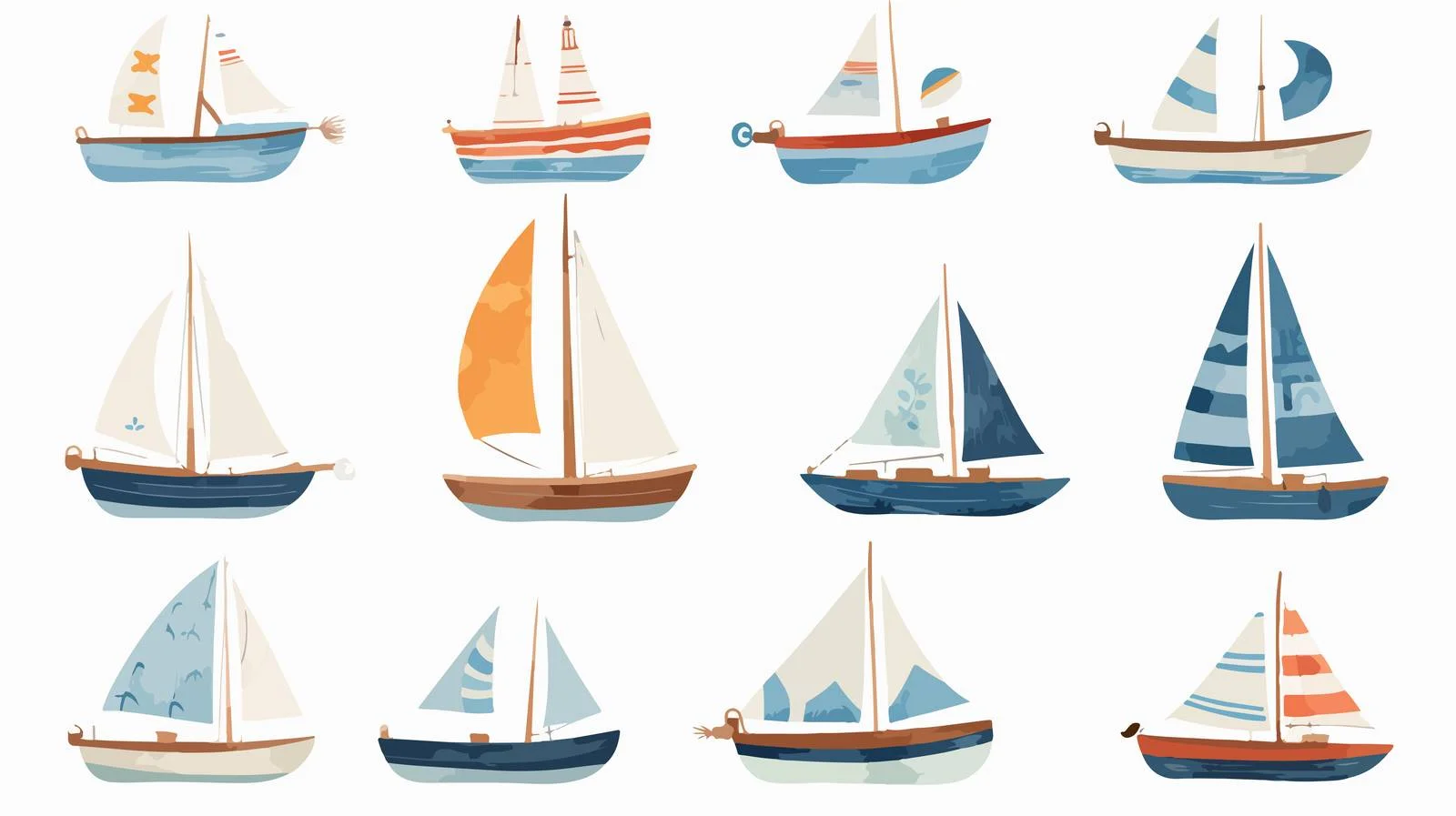 Charming Sailboats Drifting Gracefully on Water — free download from Dotvec