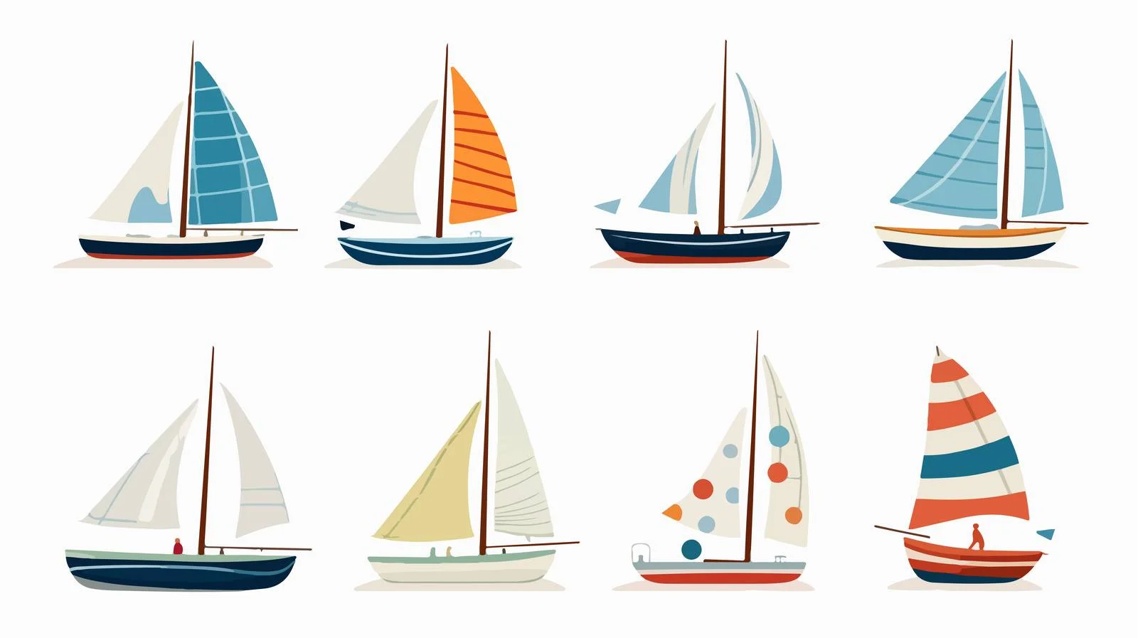 Adorable Sailboats and Ships Sailing Serenely – free sails image from Dotvec