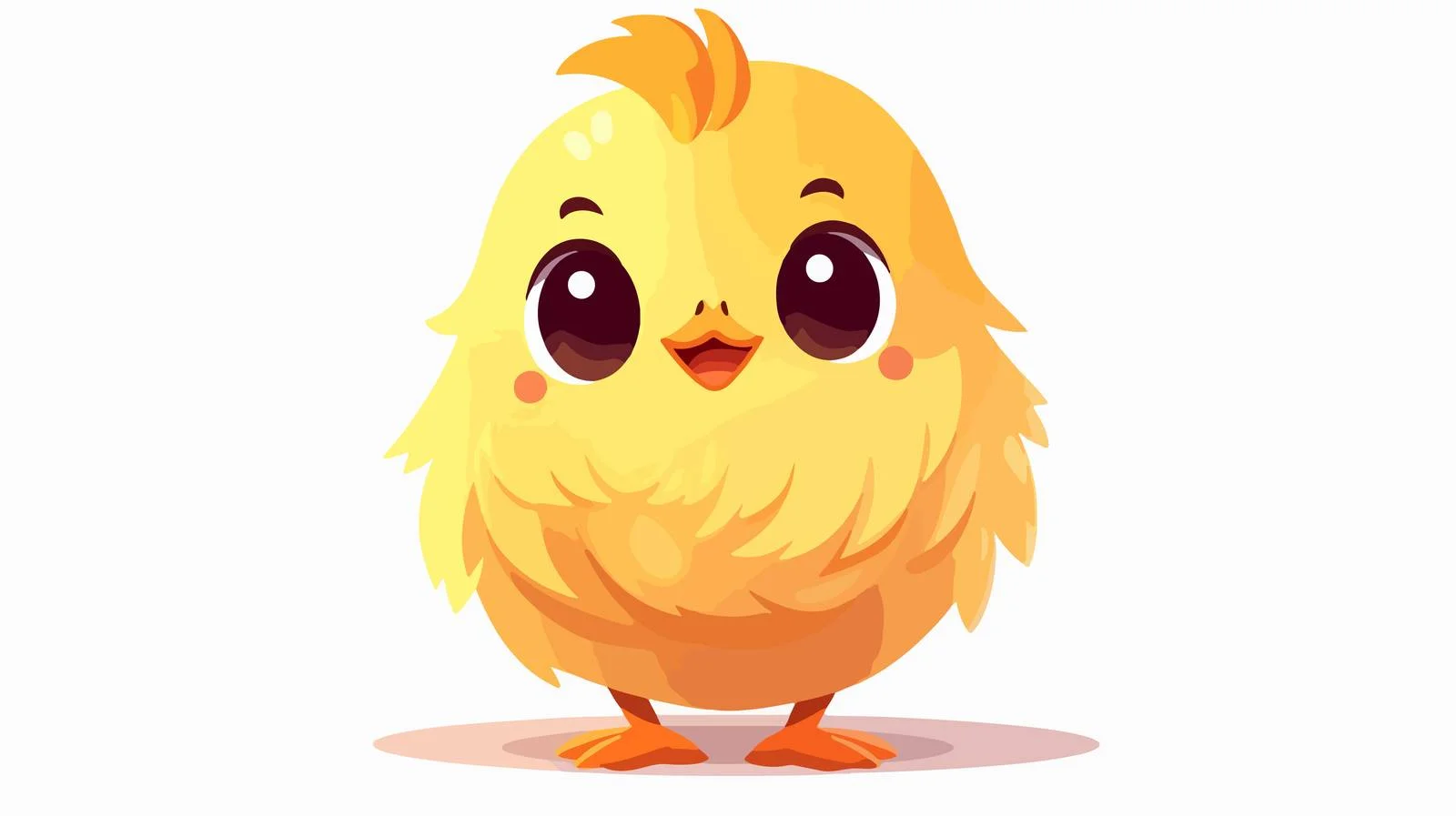 Cheerful Yellow Chick: Amusing and Endearing — free download from Dotvec