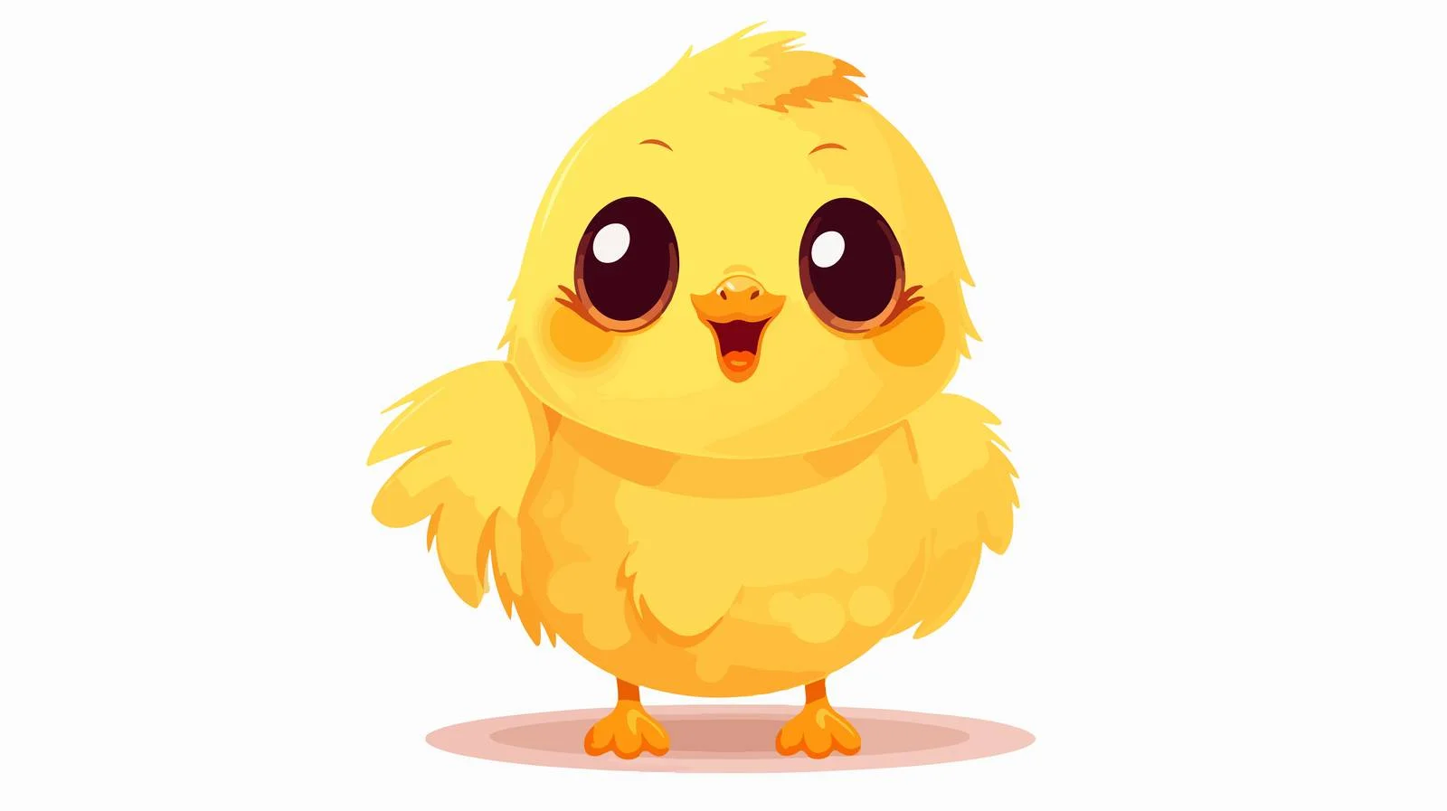 Cheerful Little Yellow Chick Smiling Joyfully — free download from Dotvec