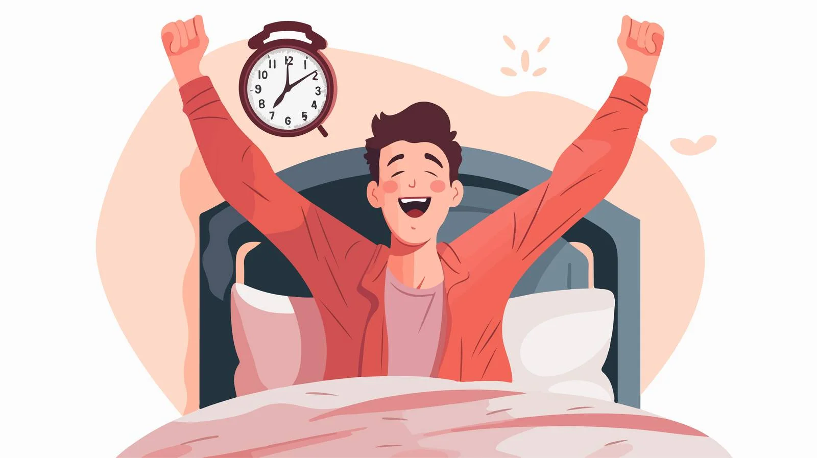 Youthful man awakening in morning light — free download from Dotvec