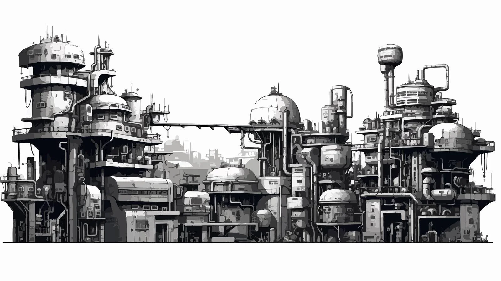 Futuristic Urban Landscape with Unique Architecture — free download from Dotvec