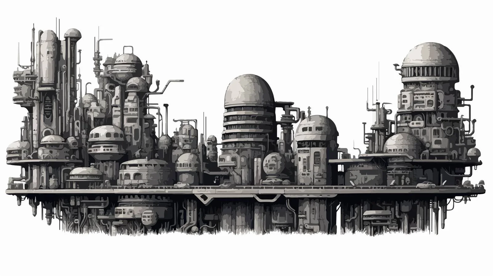 Futuristic Metropolis with Striking Architectural Marvels — free download from Dotvec