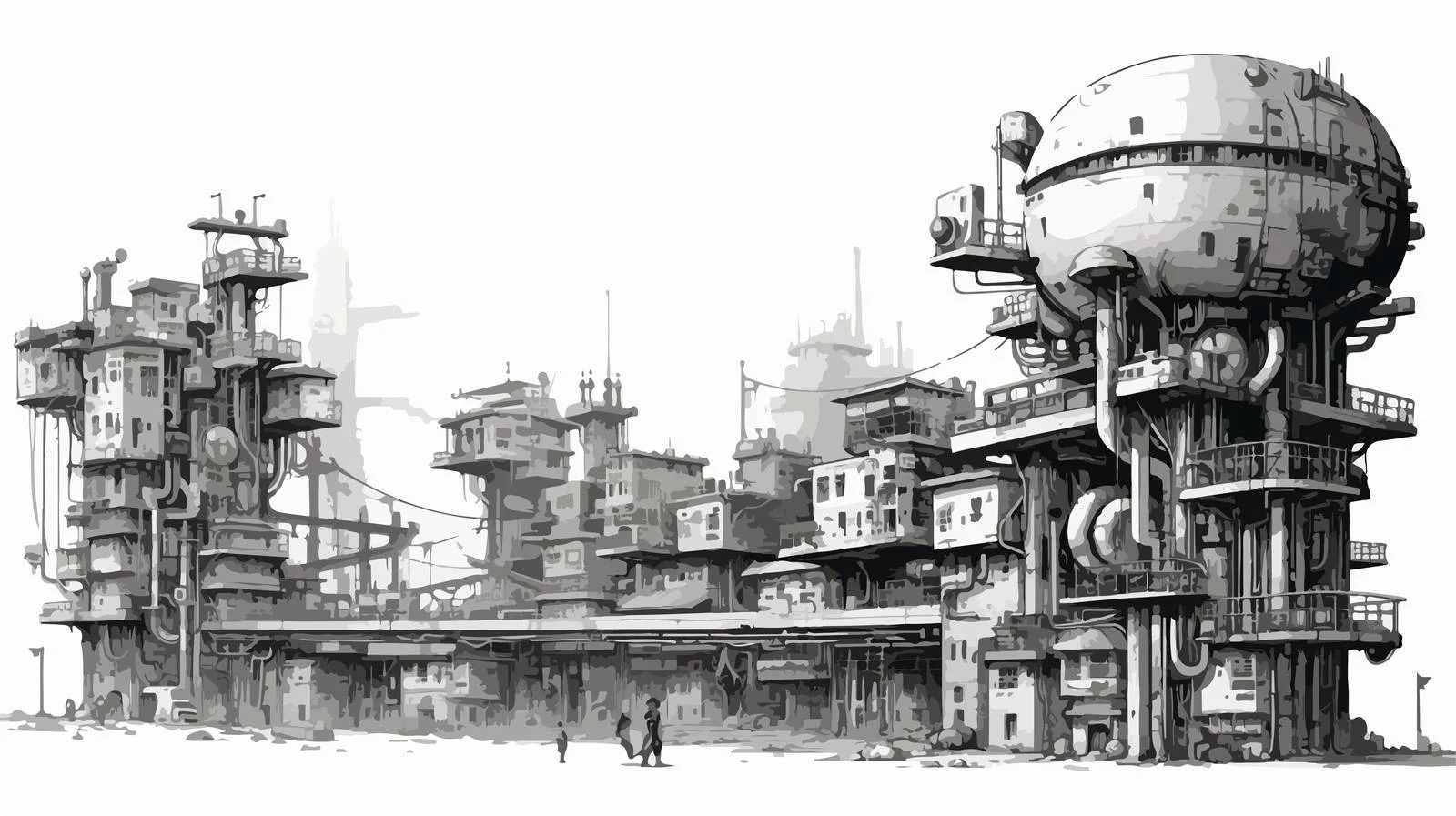 Futuristic Metropolis: Exotic Urban Architecture — free download from Dotvec