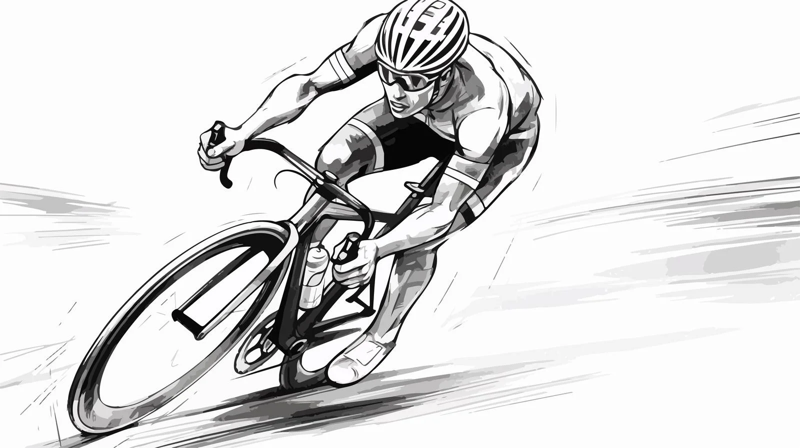 Cyclist Sketch Vector Sport Competitions — free download from Dotvec