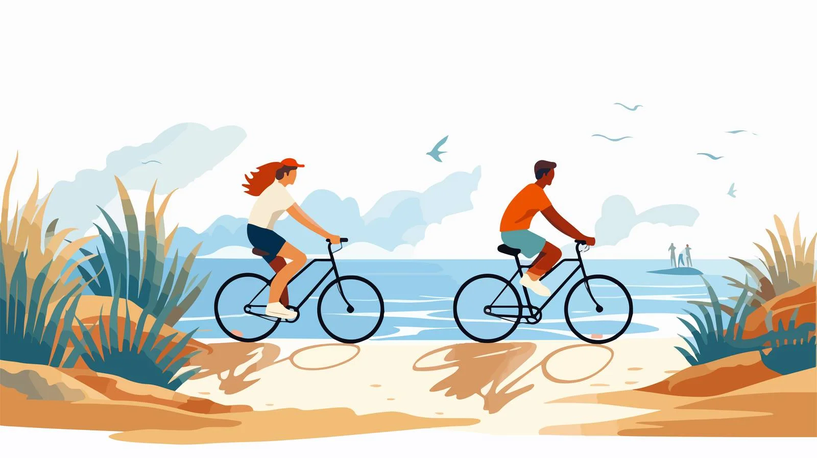 Coastal Cycling Adventure by the Sea — free download from Dotvec