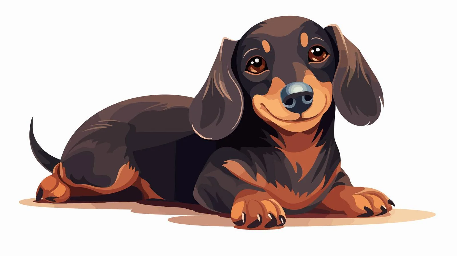 Adorable Long Dachshund Puppy Smiling Brightly — free download from Dotvec
