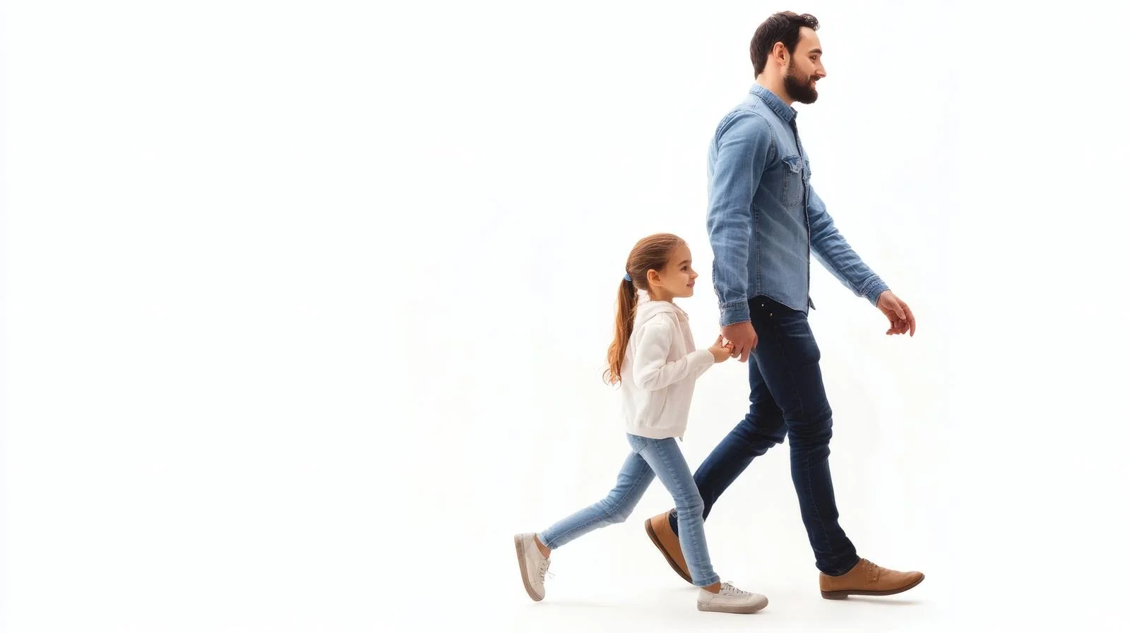 Father and daughter walking together — free download from Dotvec