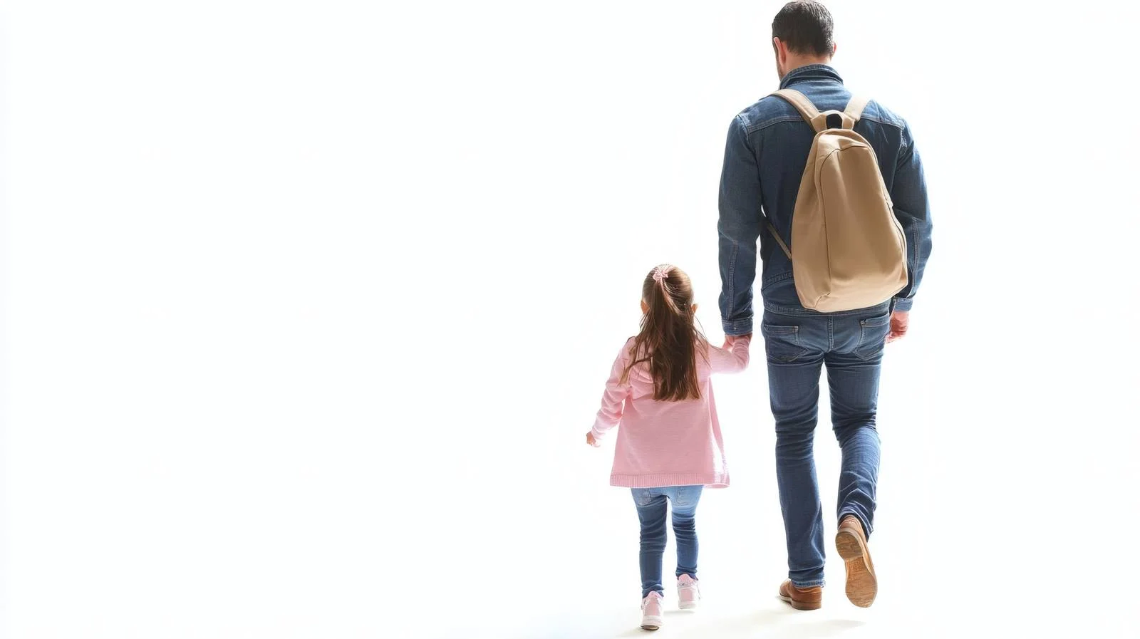 Father and daughter walking together — free download from Dotvec