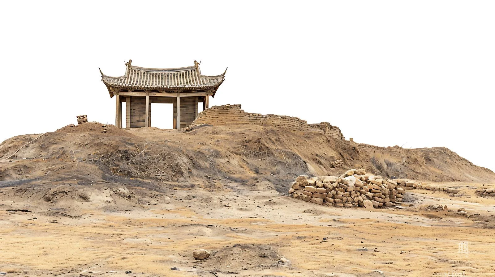 Historical Site in Inner Mongolia Isolated — free download from Dotvec