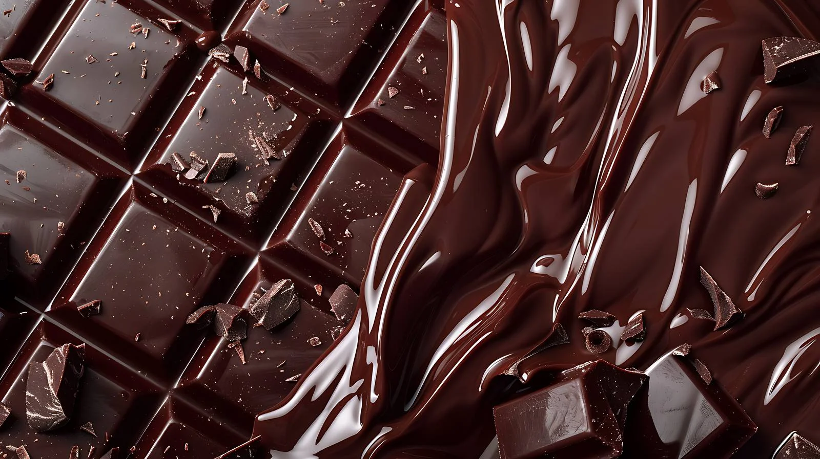Luxurious Dark Chocolate Bar with Melted Drizzle — free download from Dotvec