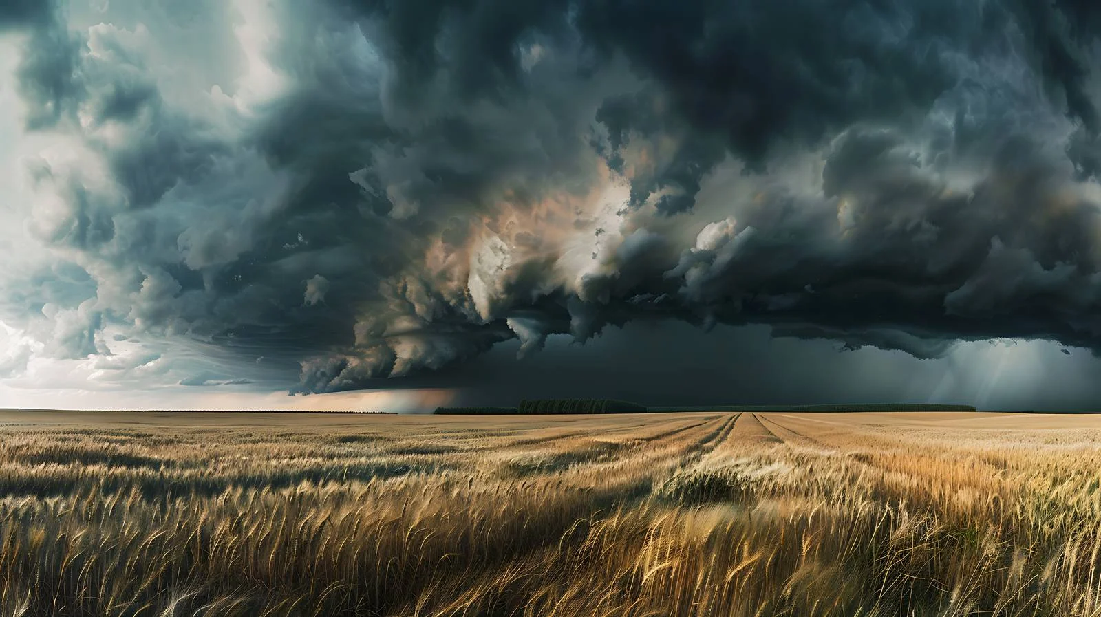 Dramatic Storm Clouds Above Isolated Fields — free download from Dotvec